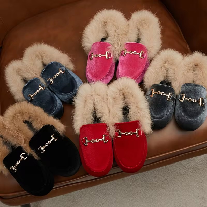 Baby Product Brand - Hiver enfants fourrure princesse chaussures bébé