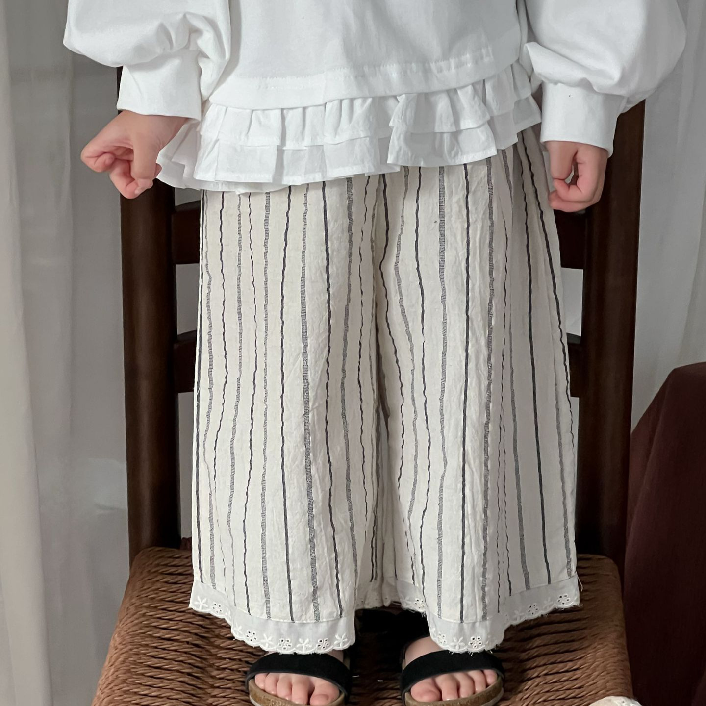 Baby Products Korean - Pantalons rétro en dentelle amples pour